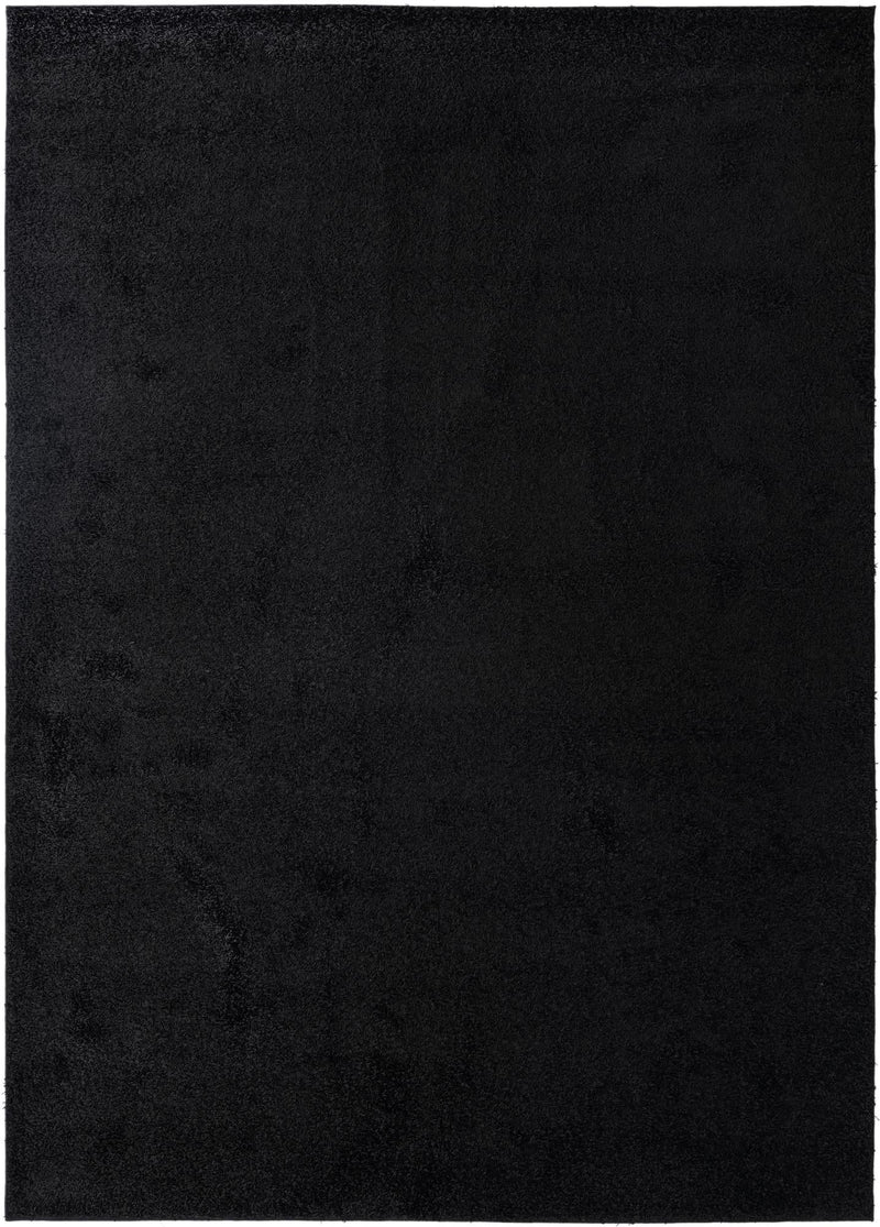 Cozy Haven Shag Collection Area Rug - Sanctuary (Jet Black) Rectangle Jet Black Main