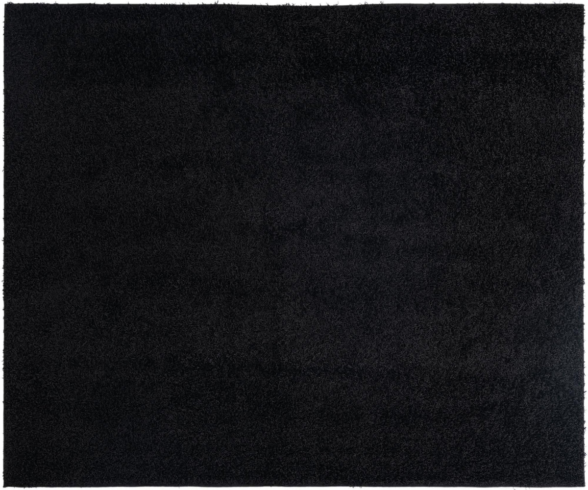Cozy Haven Shag Collection Area Rug - Sanctuary Square Jet Black  lifestyle 49