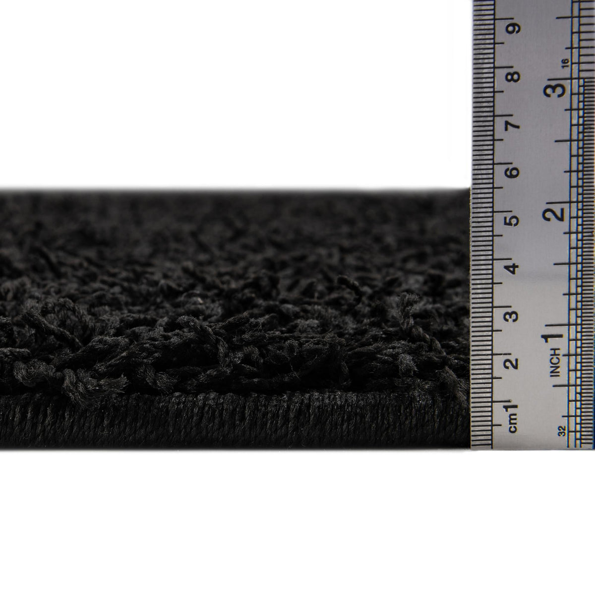 Cozy Haven Shag Collection Area Rug - Sanctuary Square Jet Black  lifestyle 55