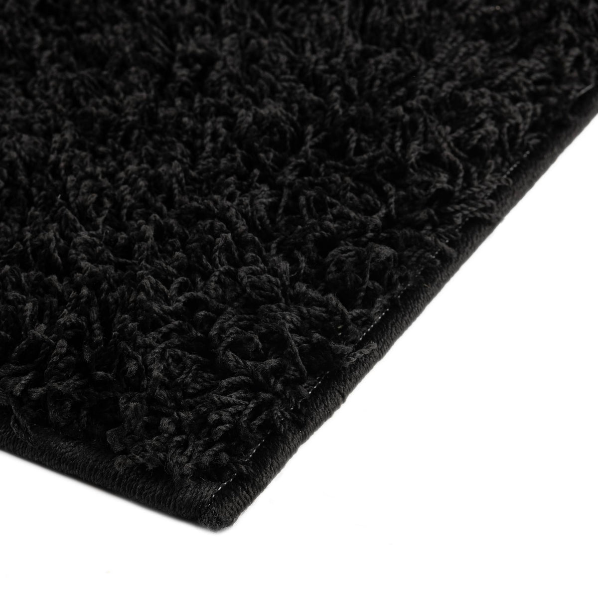 Cozy Haven Shag Collection Area Rug - Sanctuary Square Jet Black  lifestyle 57