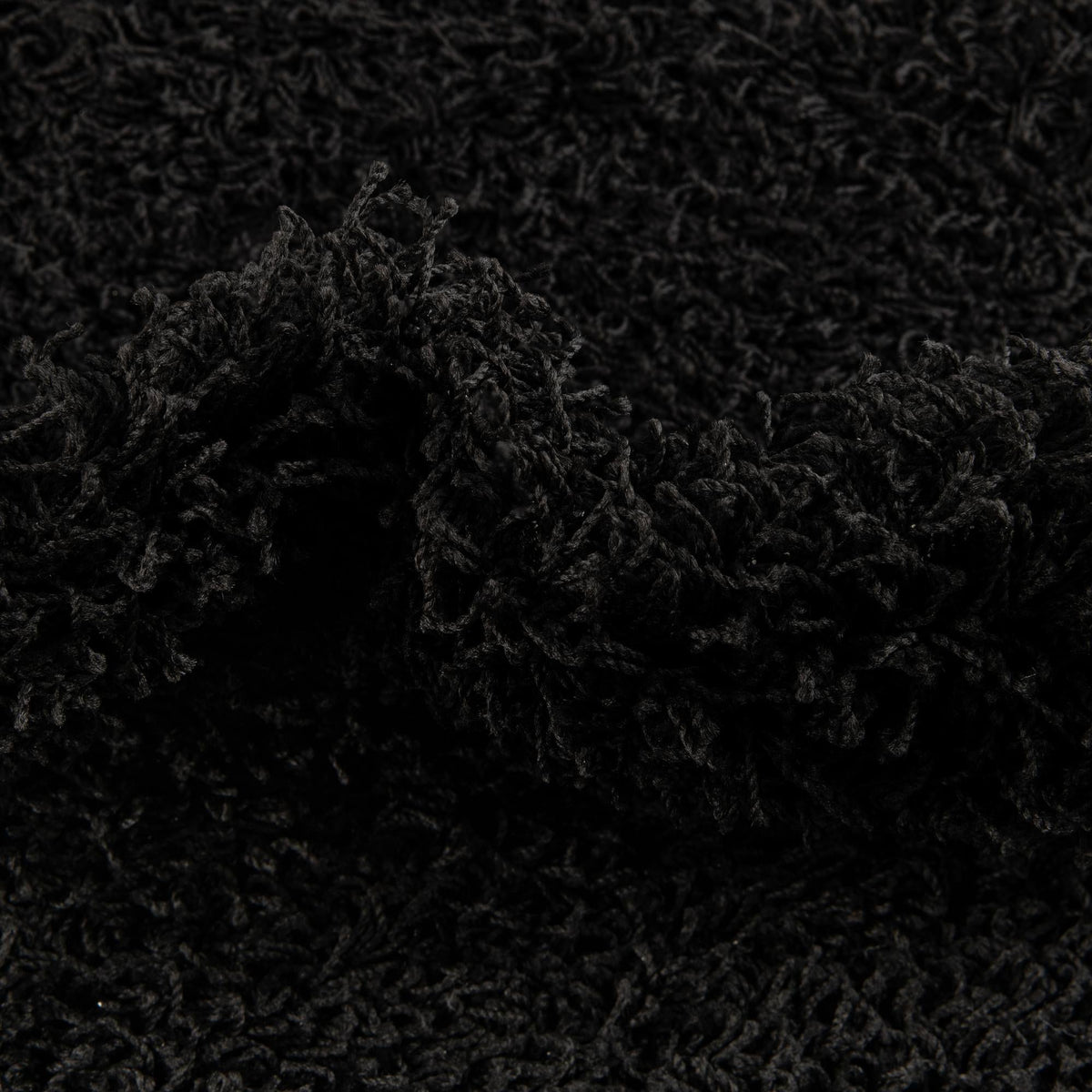 Cozy Haven Shag Collection Area Rug - Sanctuary Square Jet Black  lifestyle 58