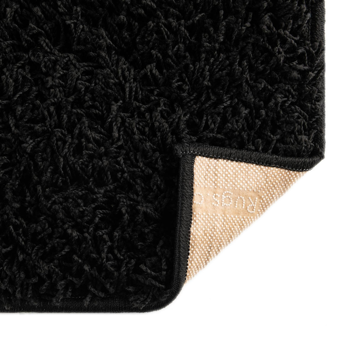 Cozy Haven Shag Collection Area Rug - Sanctuary Square Jet Black  lifestyle 59