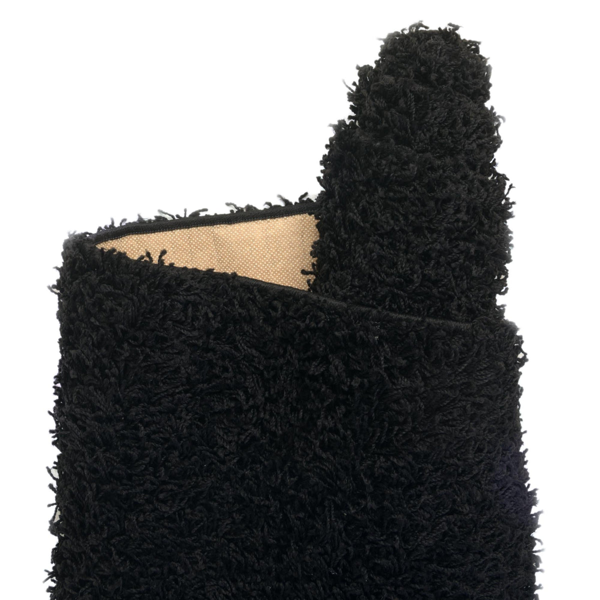 Cozy Haven Shag Collection Area Rug - Sanctuary Square Jet Black  lifestyle 62