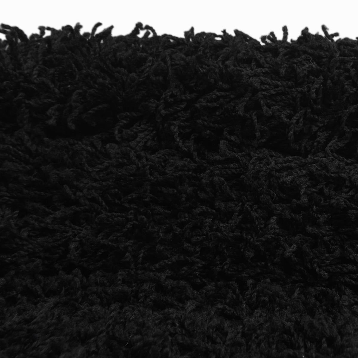 Cozy Haven Shag Collection Area Rug - Sanctuary Square Jet Black  lifestyle 65