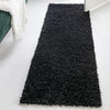 Cozy Haven Shag Collection Area Rug - Sanctuary (Jet Black) Runner Jet Black  lifestyle 41