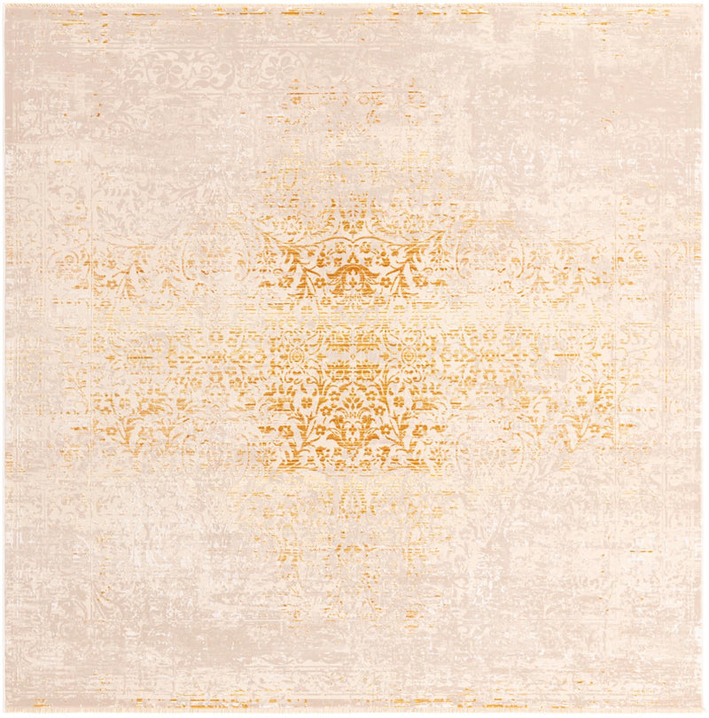 Sahara Elegance Collection Area Rug - Marrakech Square Ivory and Gold  lifestyle 16