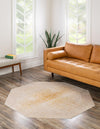 Sahara Elegance Collection Area Rug - Marrakech Octagon Ivory and Gold  lifestyle 23