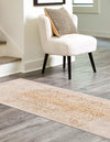 Sahara Elegance Collection Area Rug - Marrakech Runner Ivory and Gold  lifestyle 24
