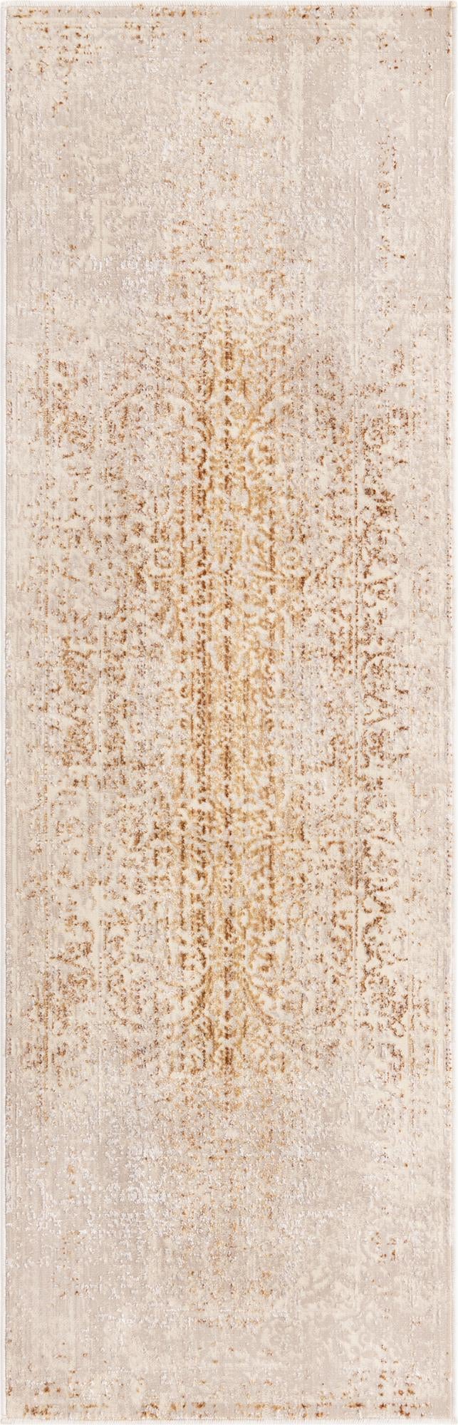 Sahara Elegance Collection Area Rug - Marrakech Runner Ivory and Gold  lifestyle 18