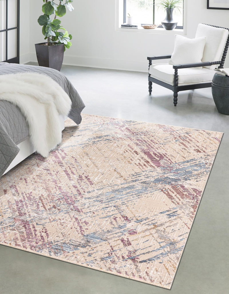 Sahara Elegance Collection Area Rug -  Essaouira Rectangle Ivory and Gray  lifestyle 2