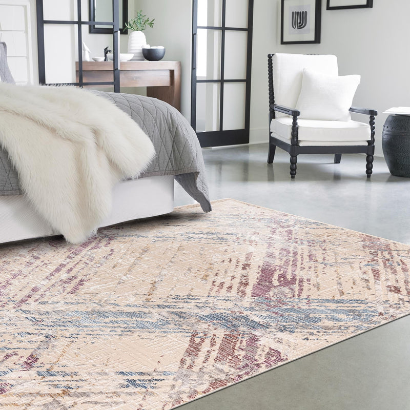 Sahara Elegance Collection Area Rug -  Essaouira Rectangle Ivory and Gray  lifestyle 15