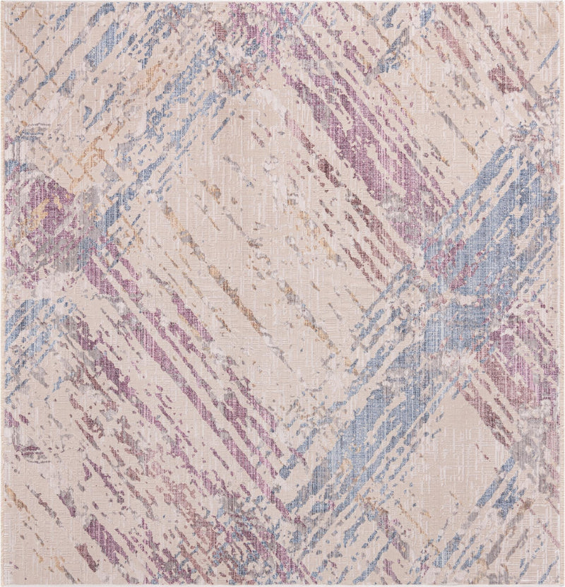 Sahara Elegance Collection Area Rug -  Essaouira Square Ivory and Gray  lifestyle 16