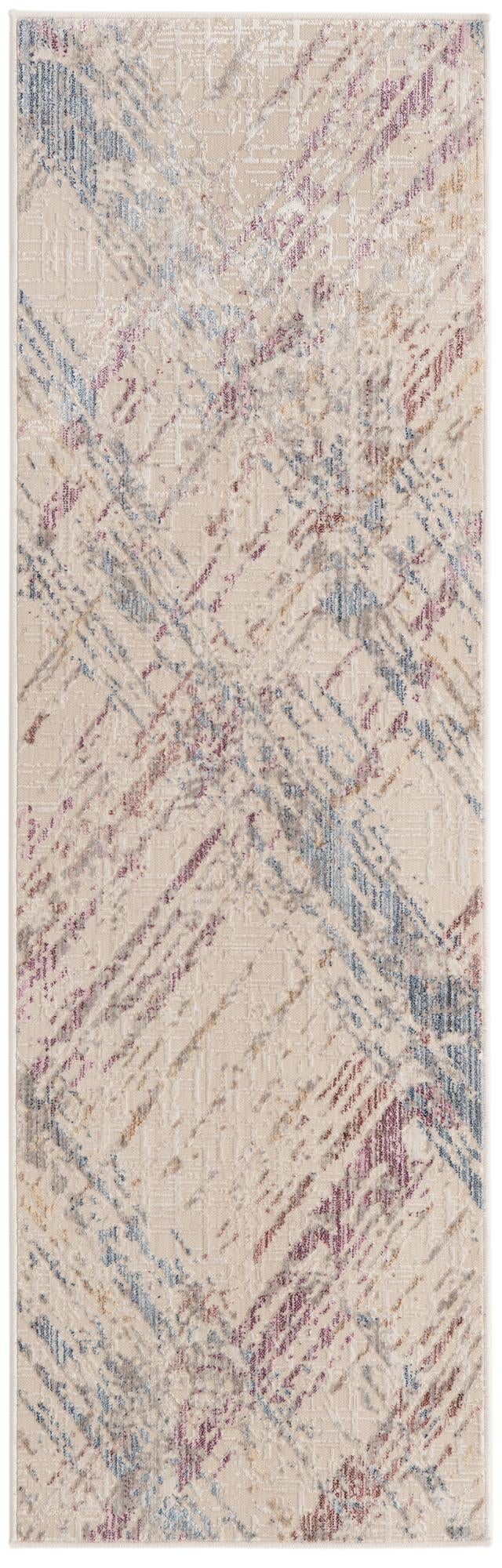 Sahara Elegance Collection Area Rug -  Essaouira Runner Ivory and Gray  lifestyle 18