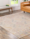 Sahara Elegance Collection Area Rug -  Merzouga Square Ivory  lifestyle 20