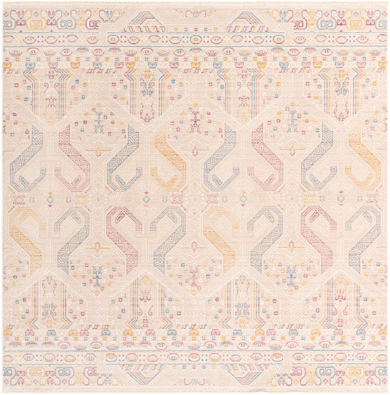 Sahara Elegance Collection Area Rug -  Merzouga Square Ivory  lifestyle 14