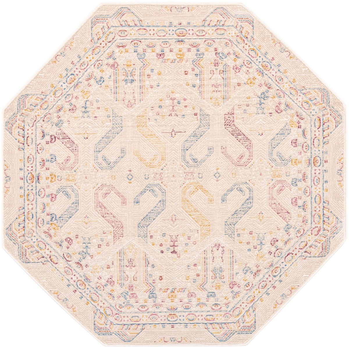 Sahara Elegance Collection Area Rug -  Merzouga Octagon Ivory  lifestyle 15