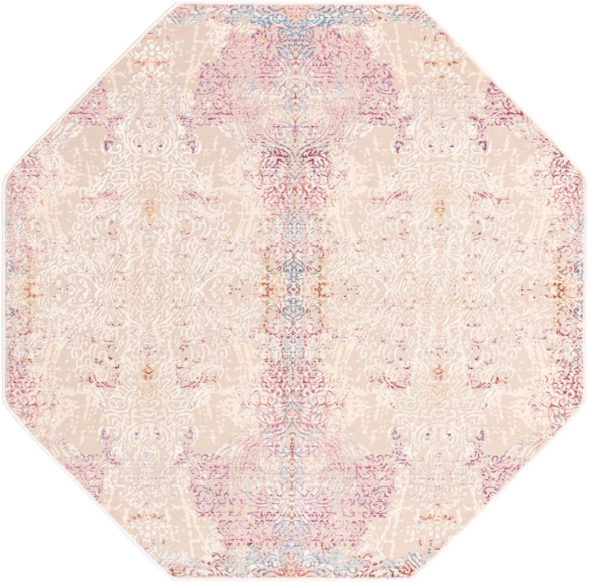 Sahara Elegance Collection Area Rug -  Karnak Octagon Ivory  lifestyle 16