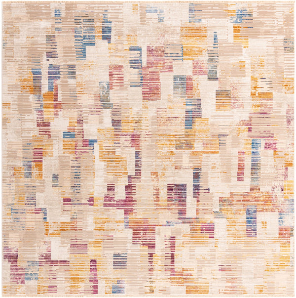 Sahara Elegance Collection Area Rug -  Chefchaouen Square Ivory  lifestyle 16