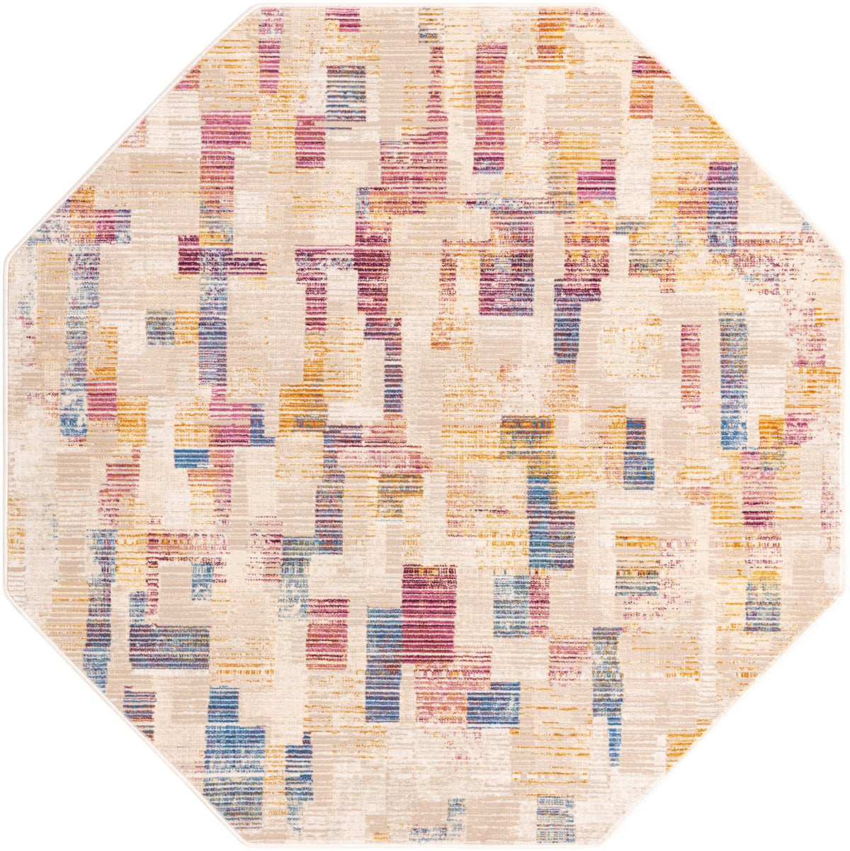 Sahara Elegance Collection Area Rug -  Chefchaouen Octagon Ivory  lifestyle 17