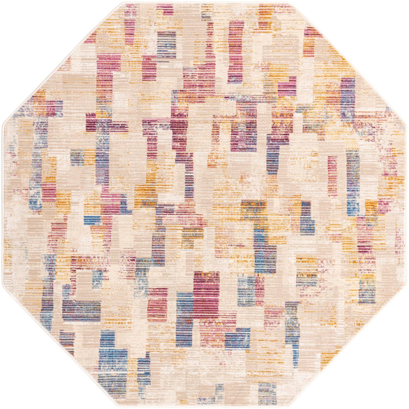 Sahara Elegance Collection Area Rug -  Chefchaouen Octagon Ivory  lifestyle 17