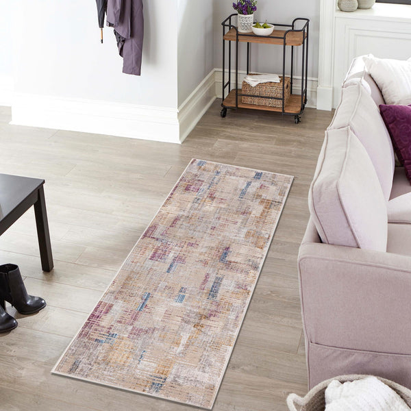 Sahara Elegance Collection Area Rug -  Chefchaouen Runner Ivory  lifestyle 57
