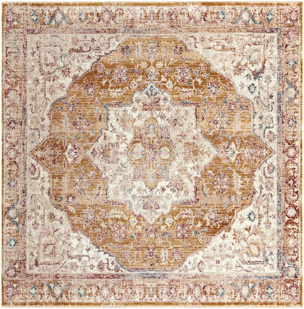 Sahara Elegance Collection Area Rug -  Zagora Square Yellow  lifestyle 61