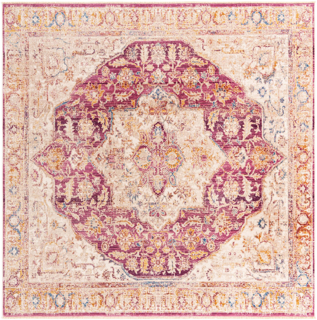 Sahara Elegance Collection Area Rug -  Zagora Square Lavender  lifestyle 60