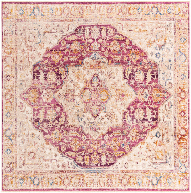 Sahara Elegance Collection Area Rug -  Zagora Square Lavender  lifestyle 60