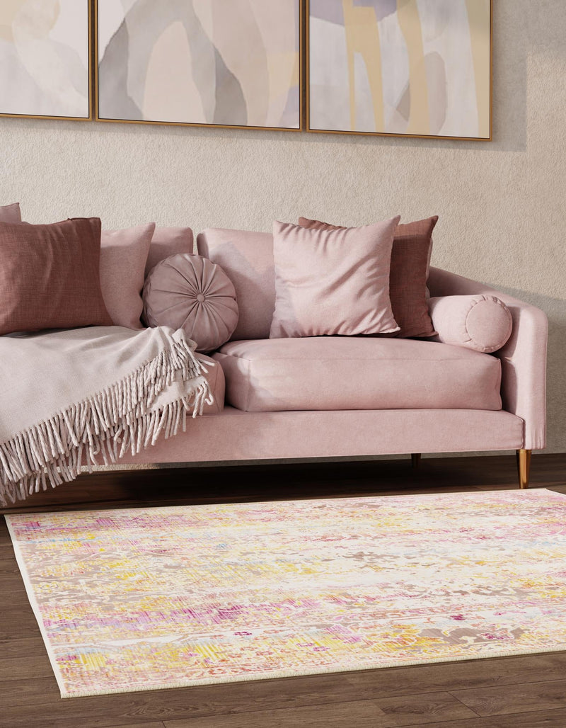 Sahara Elegance Collection Area Rug -  Nubia Square Multi  lifestyle 25