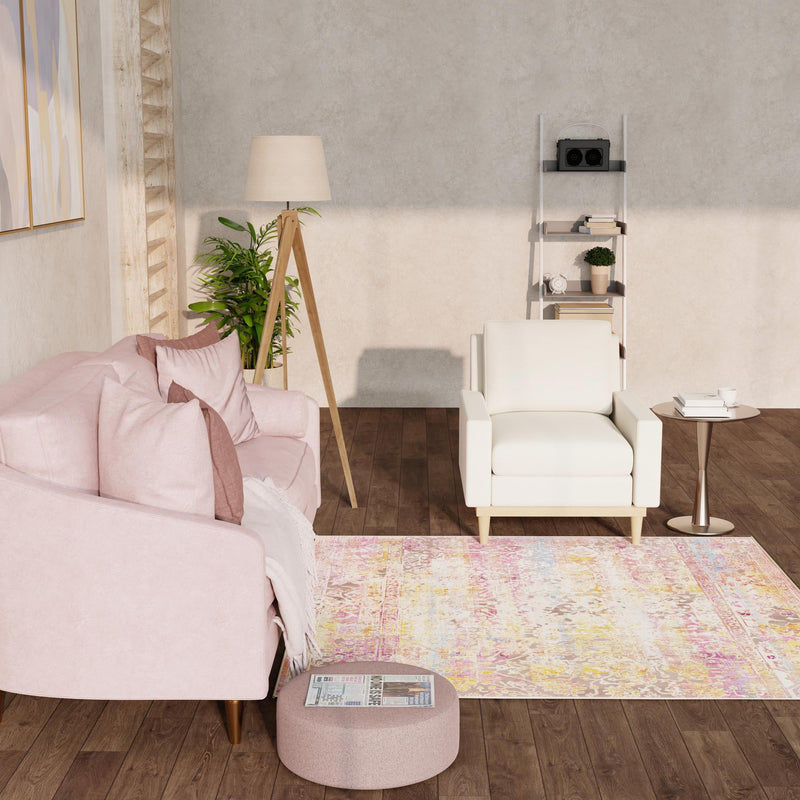 Sahara Elegance Collection Area Rug -  Nubia Square Multi  lifestyle 59