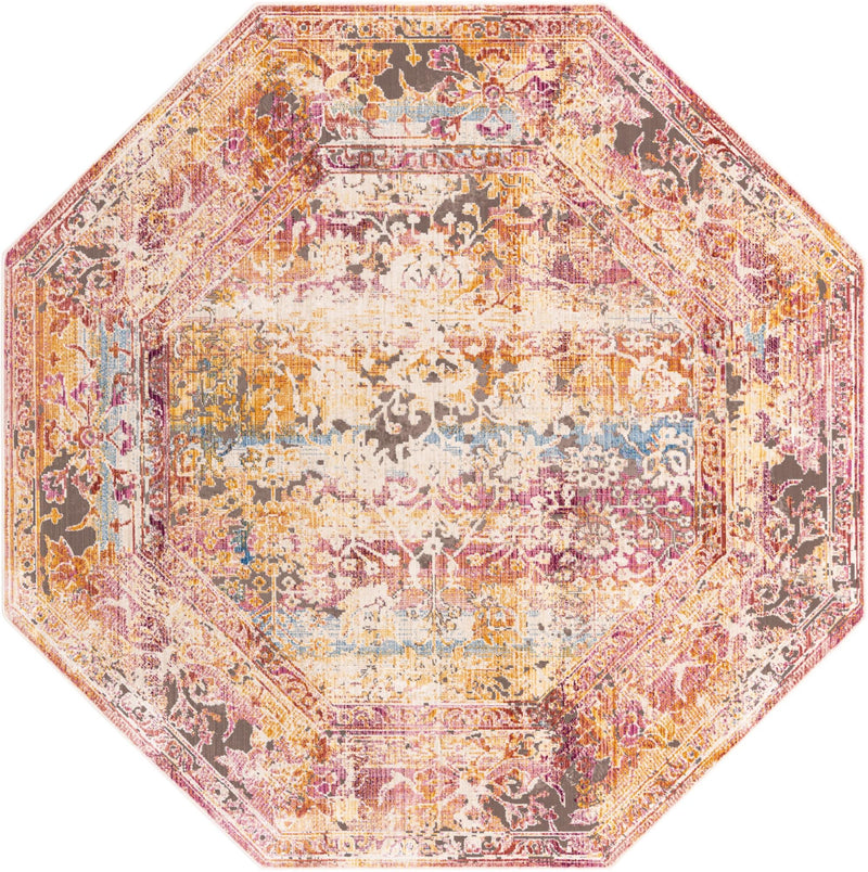 Sahara Elegance Collection Area Rug -  Nubia Octagon Multi  lifestyle 17