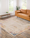 Sahara Elegance Collection Area Rug -  Luxor Square Ivory  lifestyle 21