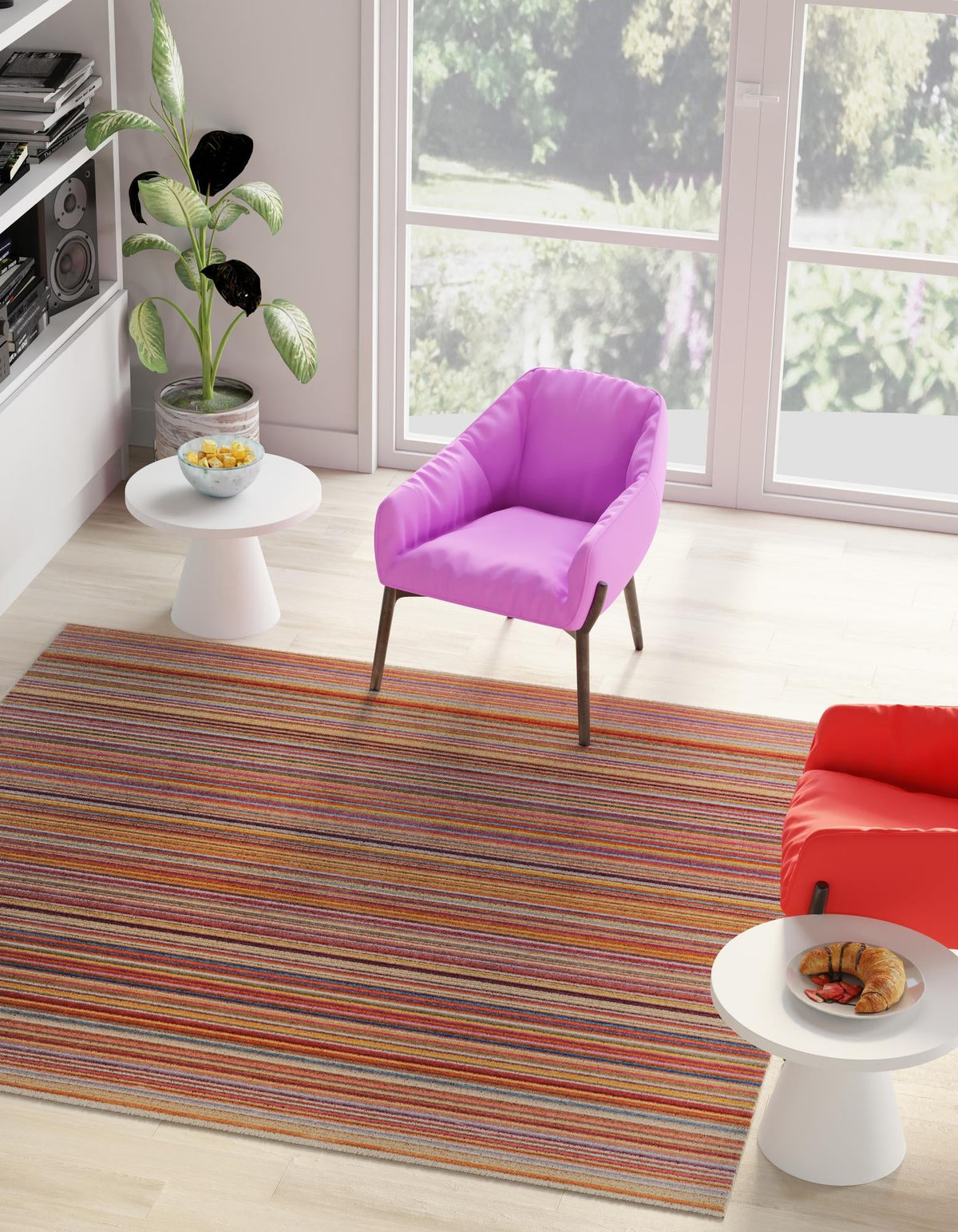 Sahara Elegance Collection Area Rug -  Giza Square Multi  lifestyle 25