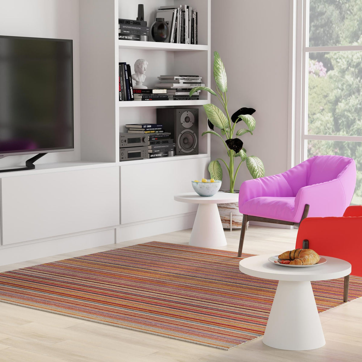 Sahara Elegance Collection Area Rug -  Giza Square Multi  lifestyle 56