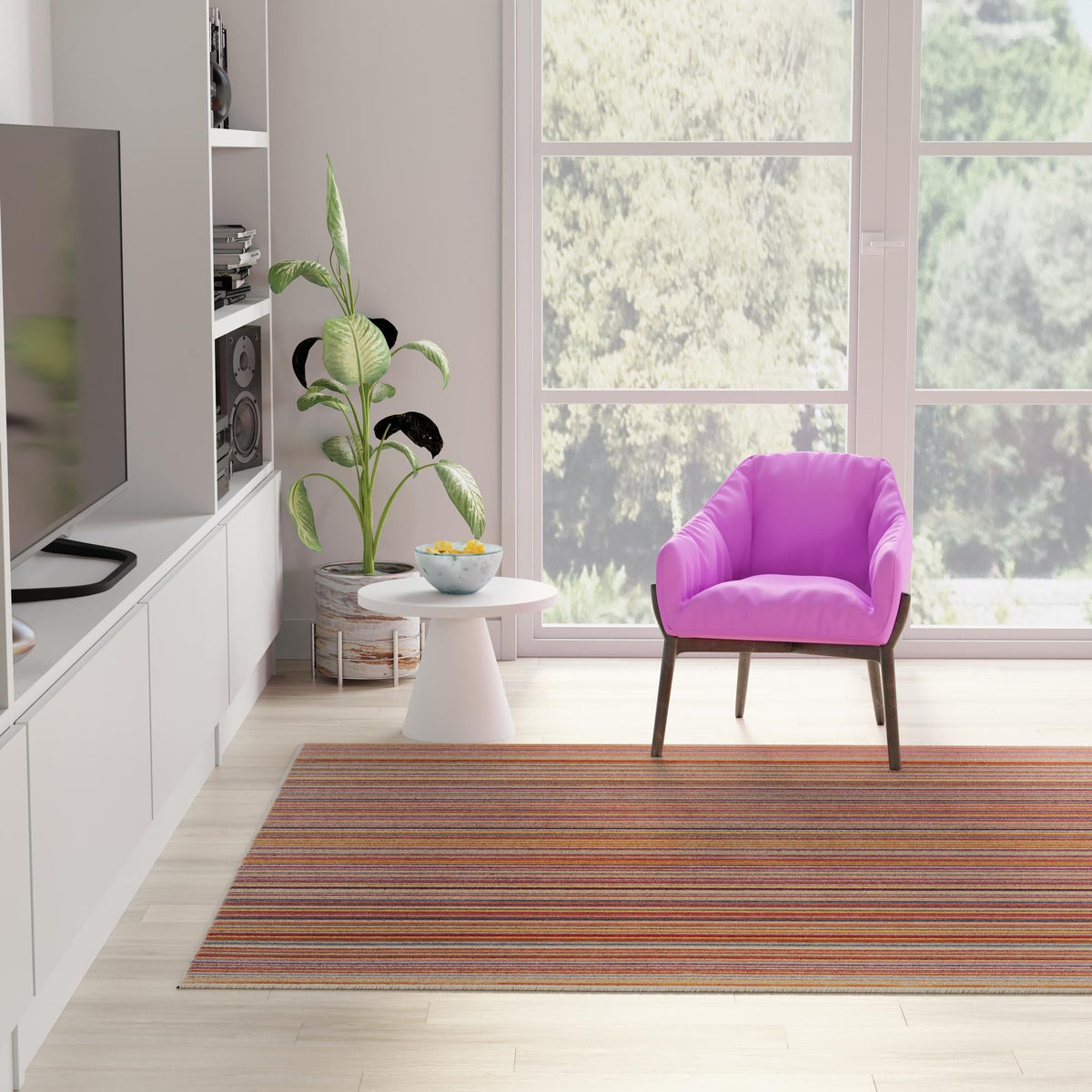 Sahara Elegance Collection Area Rug -  Giza Square Multi  lifestyle 59