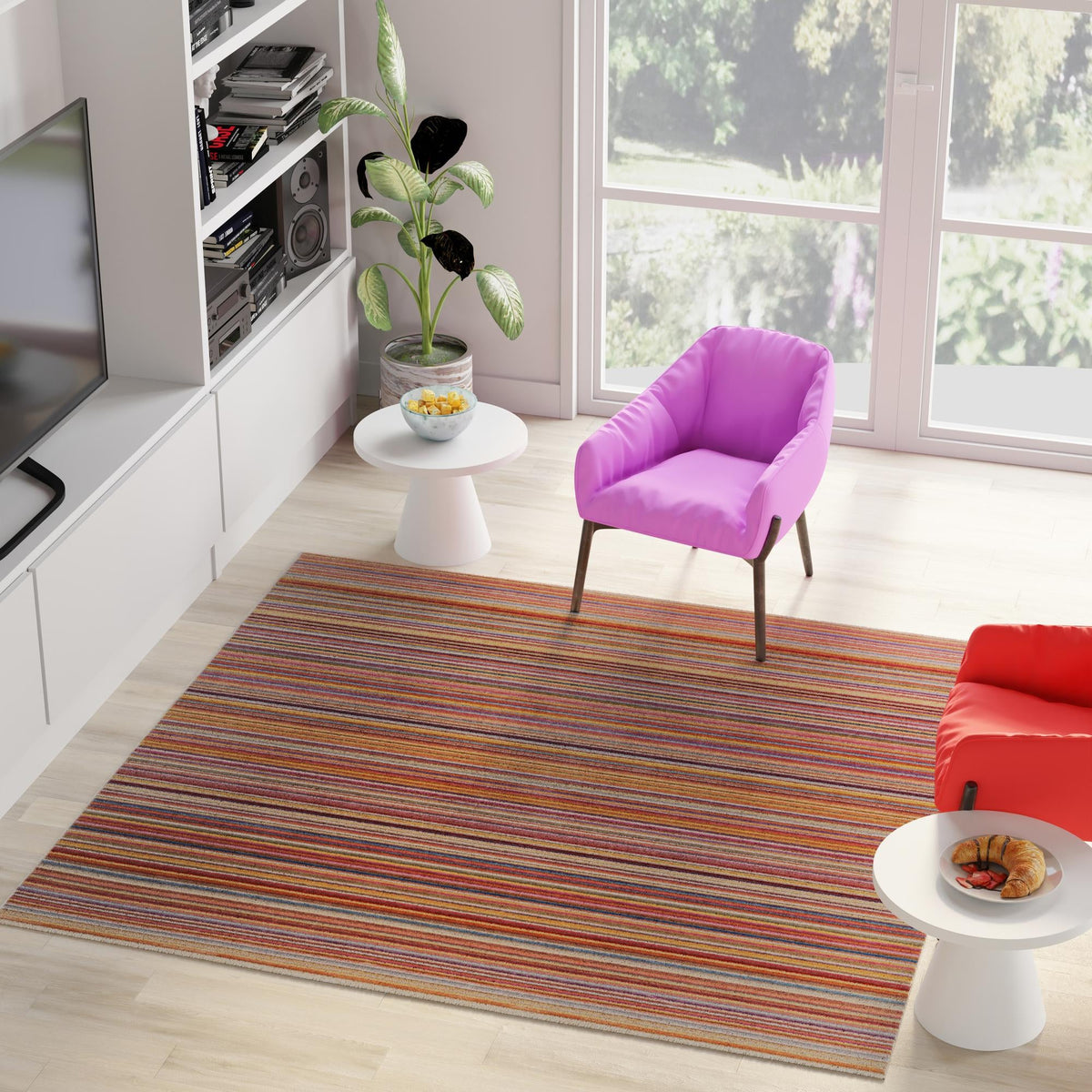 Sahara Elegance Collection Area Rug -  Giza Square Multi  lifestyle 62