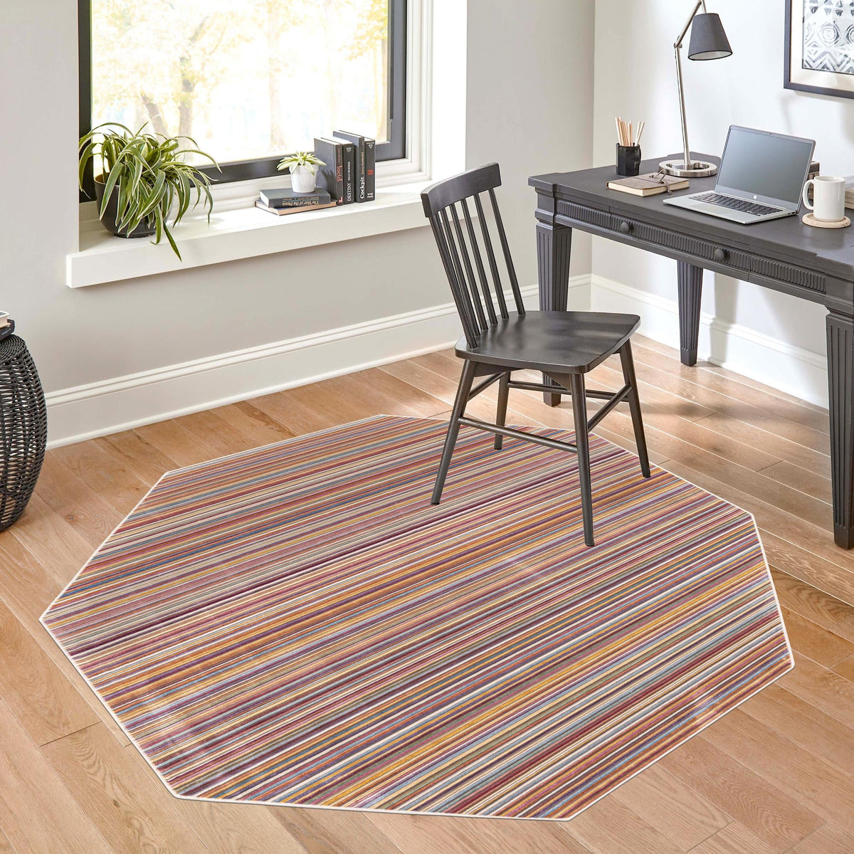 Sahara Elegance Collection Area Rug -  Giza Octagon Multi  lifestyle 57