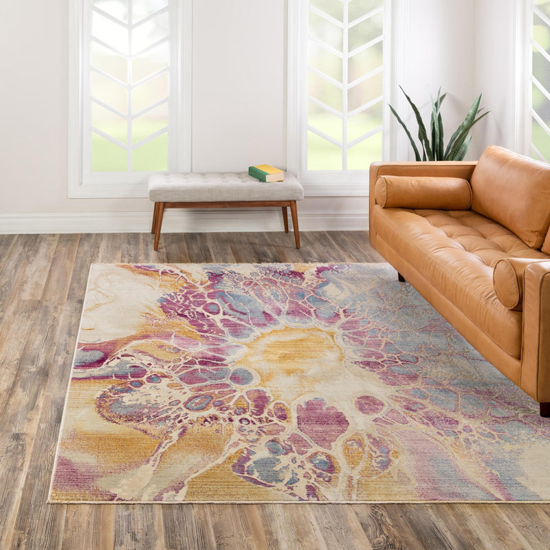 Sahara Elegance Collection Area Rug -  Casablanca Square Multi  lifestyle 53