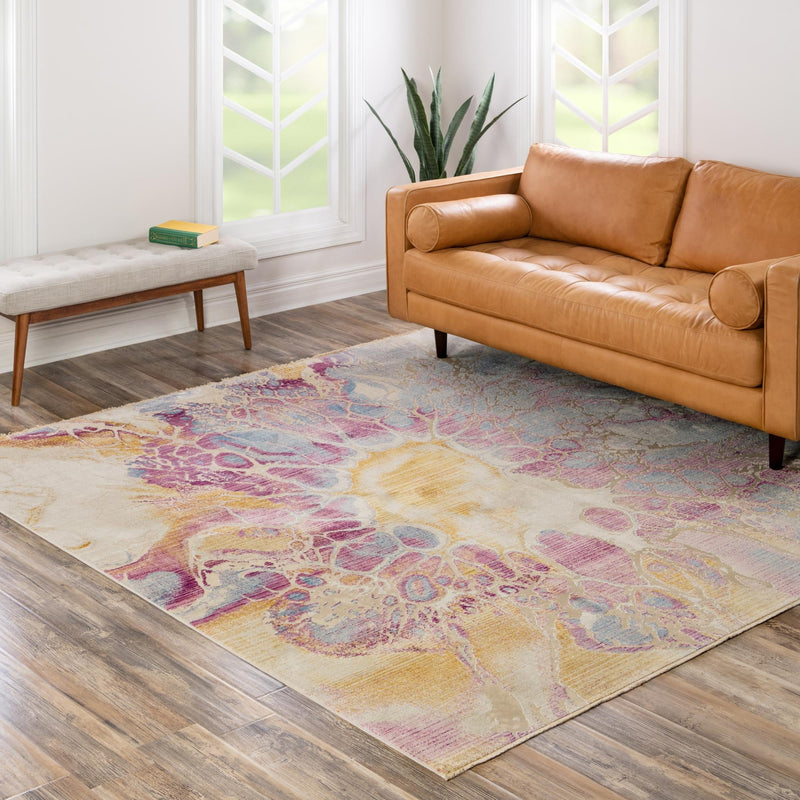 Sahara Elegance Collection Area Rug -  Casablanca Square Multi  lifestyle 55