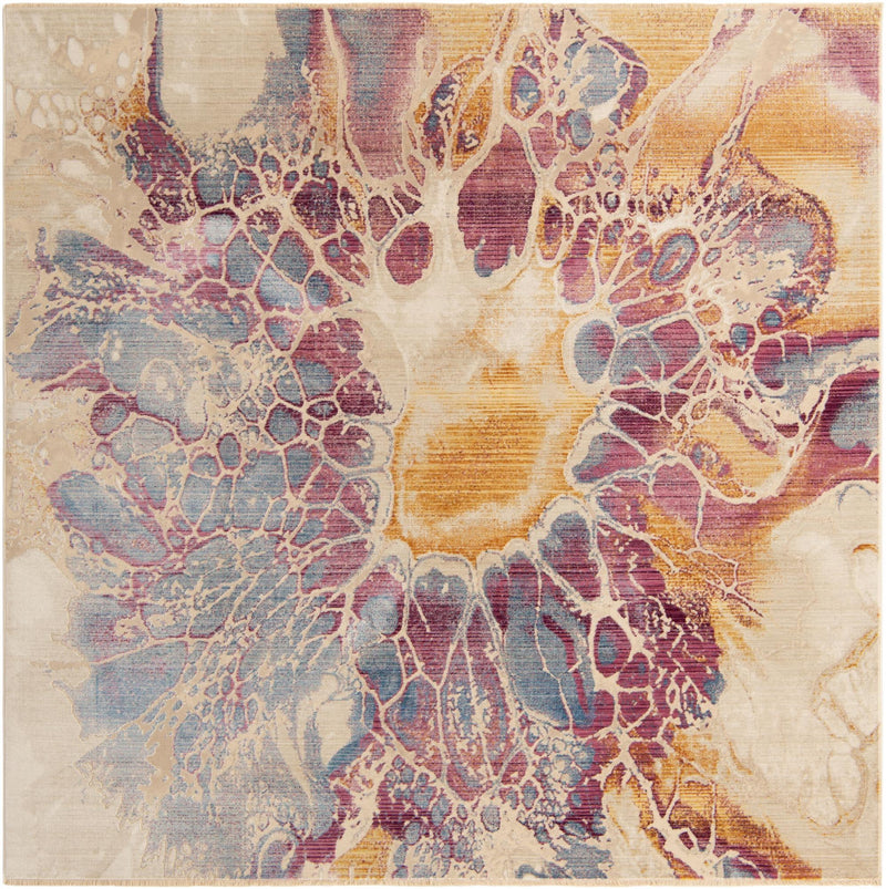 Sahara Elegance Collection Area Rug -  Casablanca Square Multi  lifestyle 14