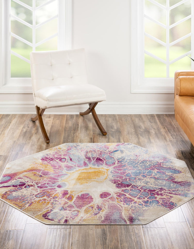 Sahara Elegance Collection Area Rug -  Casablanca Octagon Multi  lifestyle 18