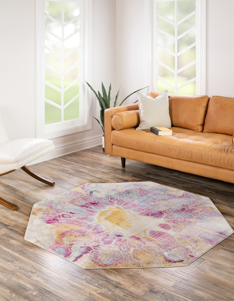 Sahara Elegance Collection Area Rug -  Casablanca Octagon Multi  lifestyle 21