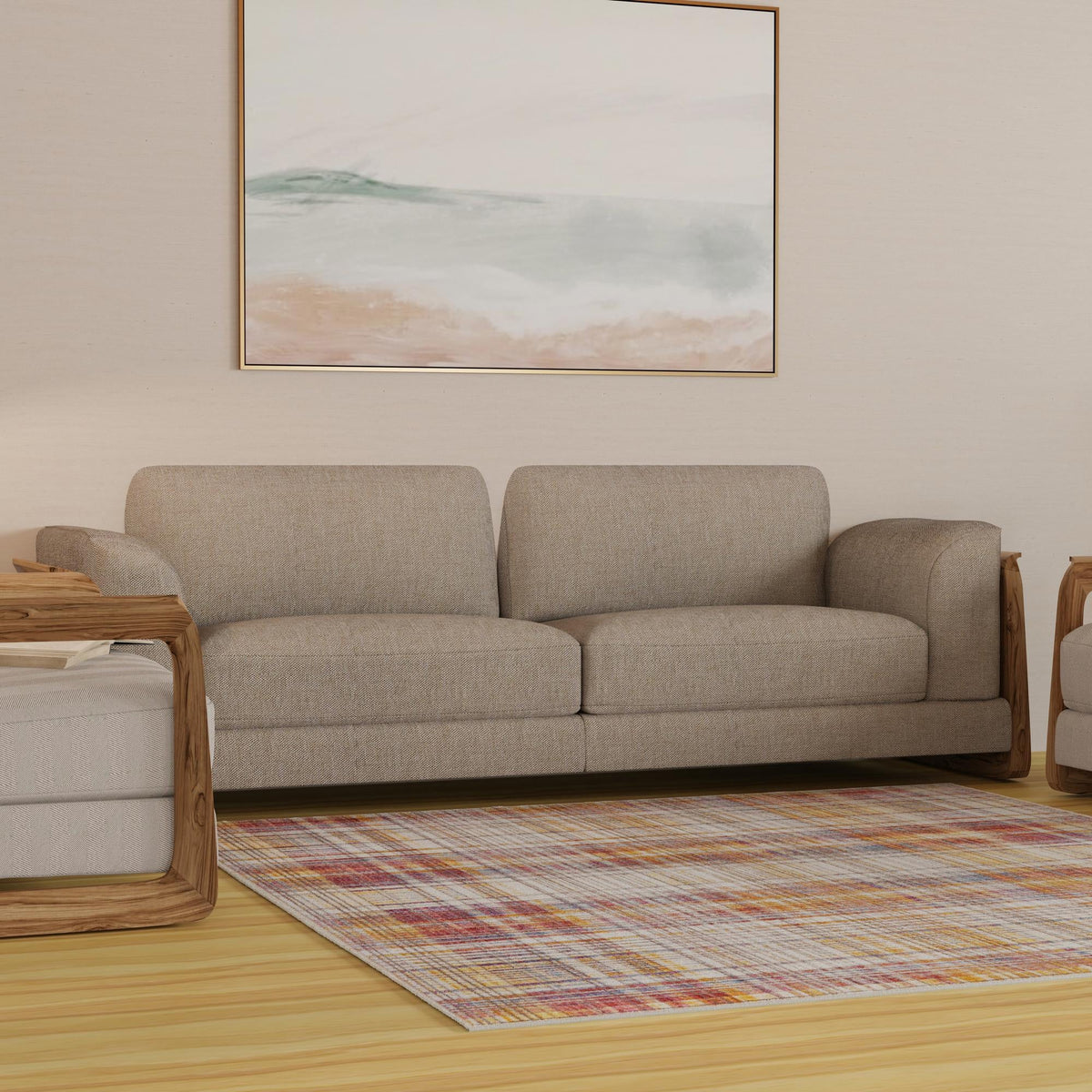 Sahara Elegance Collection Area Rug -  Rabat Square Multi  lifestyle 58