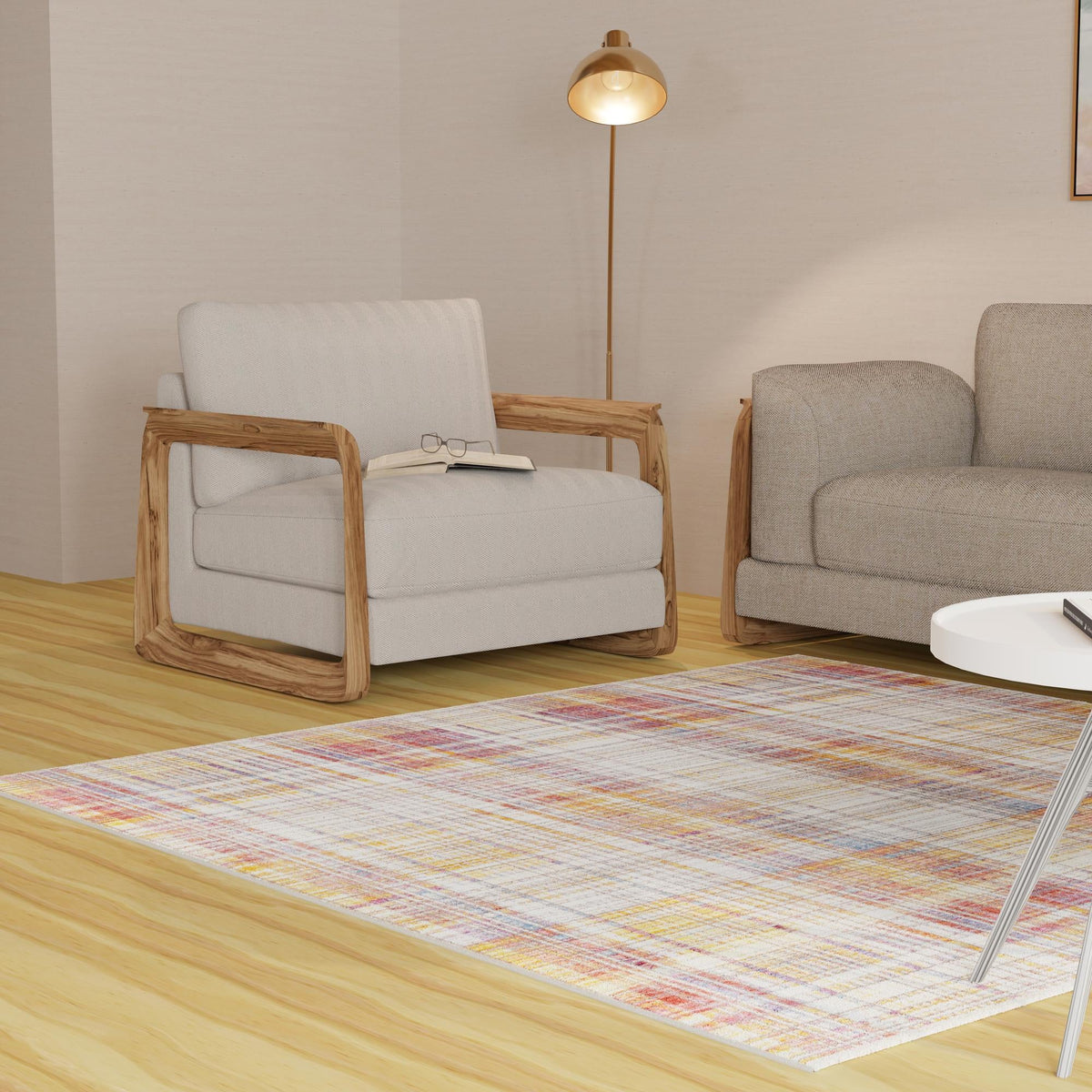 Sahara Elegance Collection Area Rug -  Rabat Square Multi  lifestyle 61