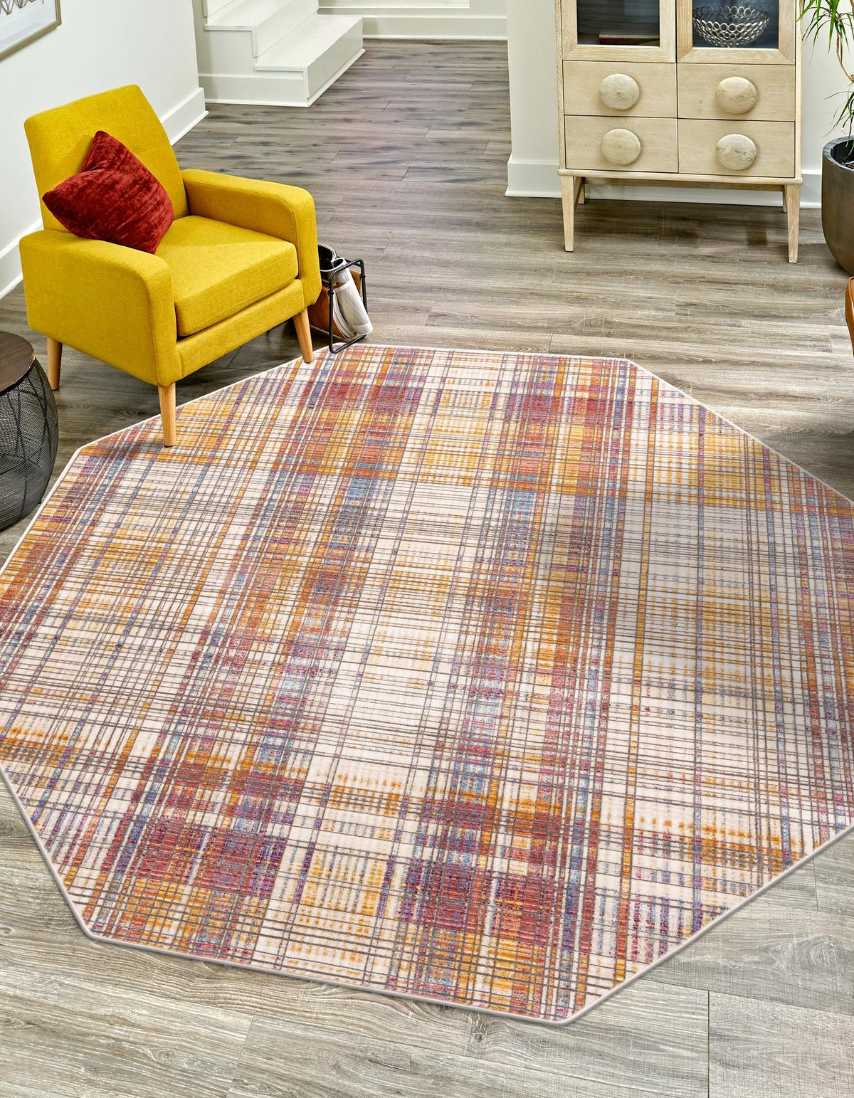 Sahara Elegance Collection Area Rug -  Rabat Octagon Multi  lifestyle 20