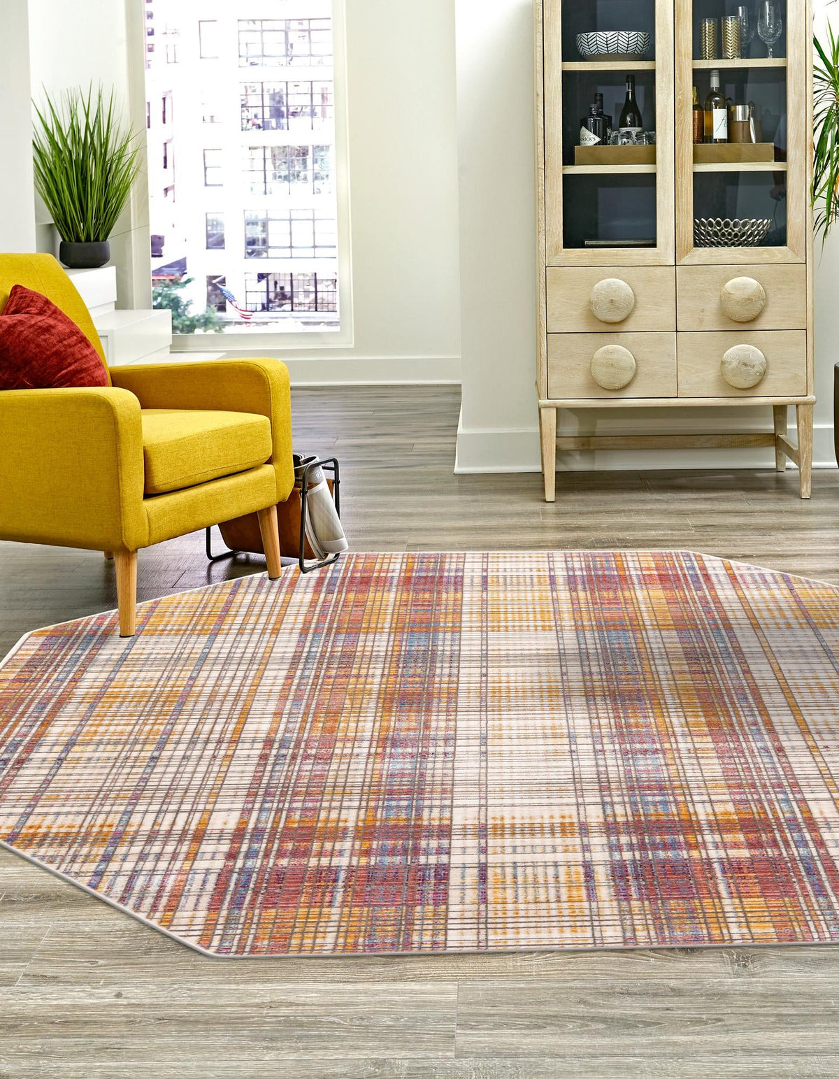 Sahara Elegance Collection Area Rug -  Rabat Octagon Multi  lifestyle 23