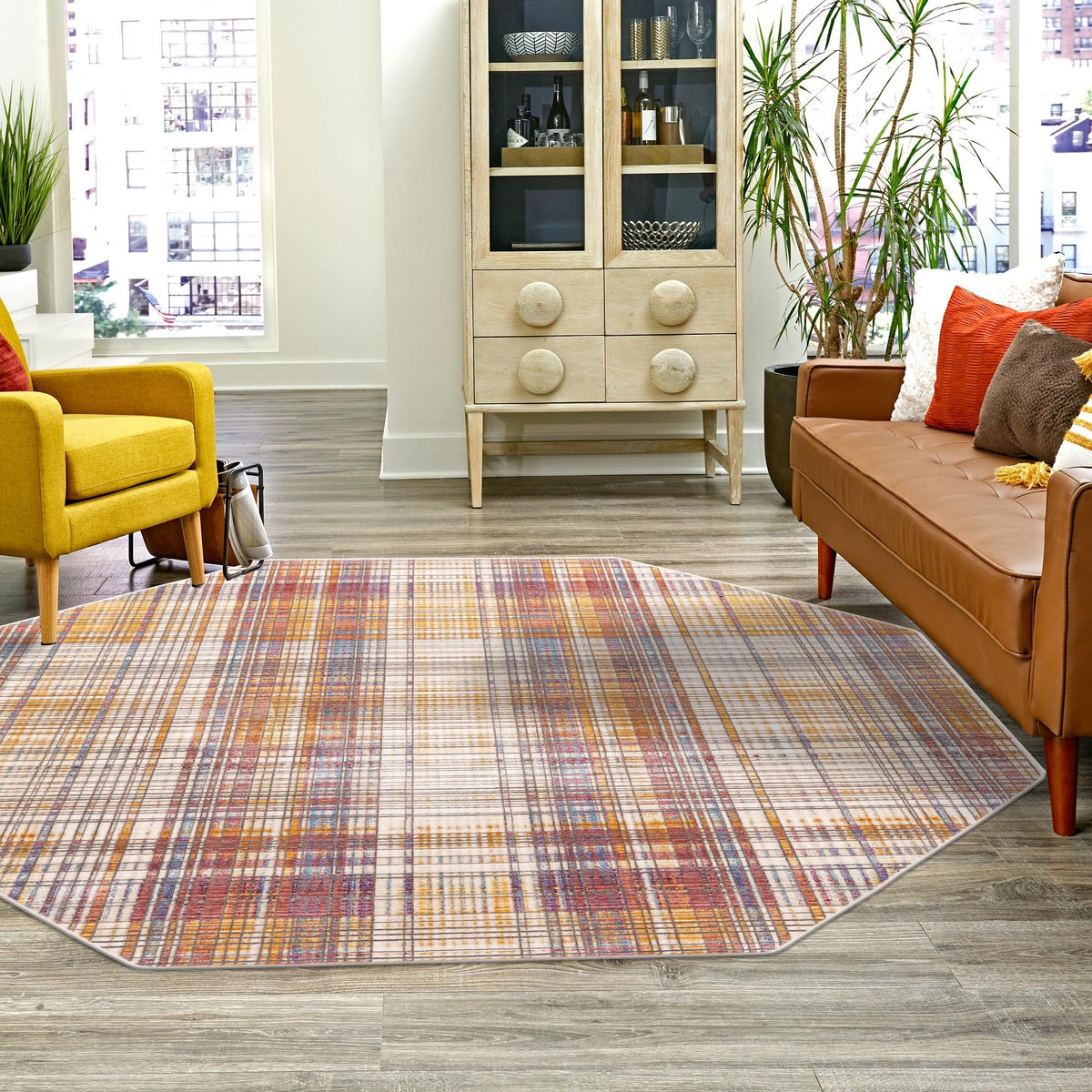 Sahara Elegance Collection Area Rug -  Rabat Octagon Multi  lifestyle 59