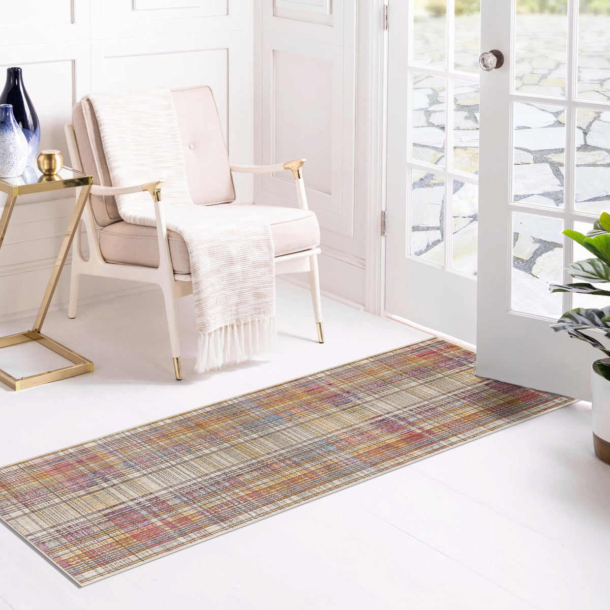 Sahara Elegance Collection Area Rug -  Rabat Runner Multi  lifestyle 60