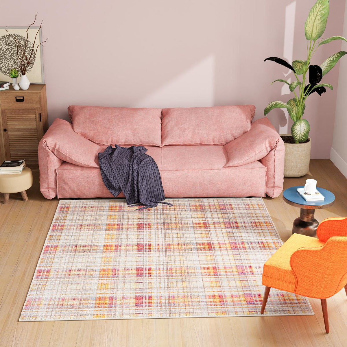 Sahara Elegance Collection Area Rug -  Alexandria Square Multi  lifestyle 51