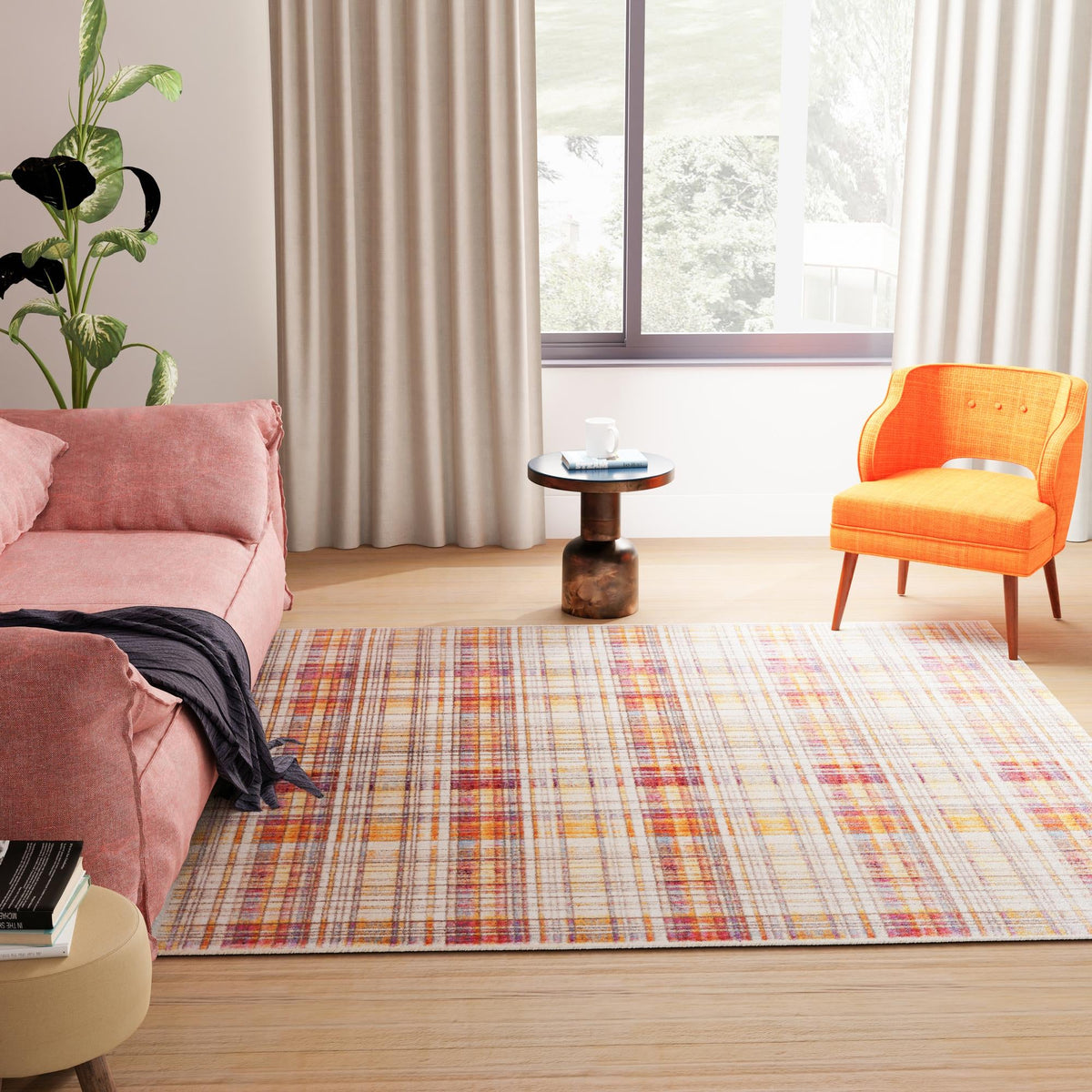 Sahara Elegance Collection Area Rug -  Alexandria Square Multi  lifestyle 53